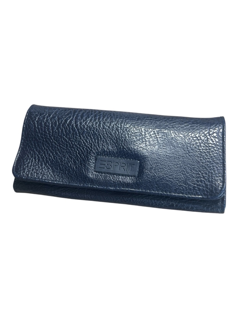 Esprit Dark Blue Textured Fayx Leather Wallet Clutch